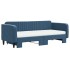Sofá cama nido con colchón terciopelo azul 90x200