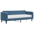 Sofá cama con colchón terciopelo azul 80x200