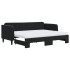 Sofá cama nido con colchón terciopelo negro 80x200