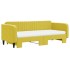 Sofá cama nido con colchón terciopelo amarillo 90x200