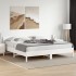 Estructura de cama sin colchón madera maciza blanca 200x200