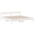 Estructura de cama sin colchón madera maciza blanca 200x200