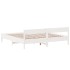 Estructura de cama sin colchón madera maciza blanca 200x200