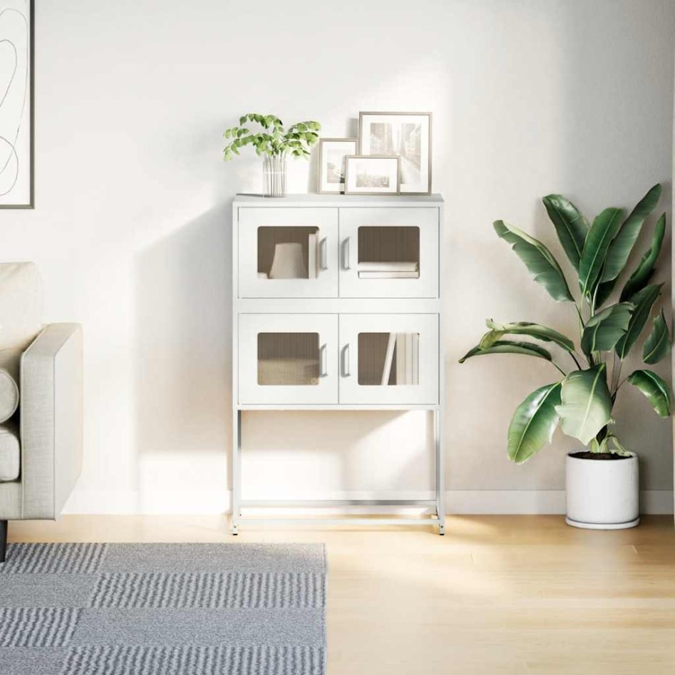 Aparador de acero blanco 68x39x107