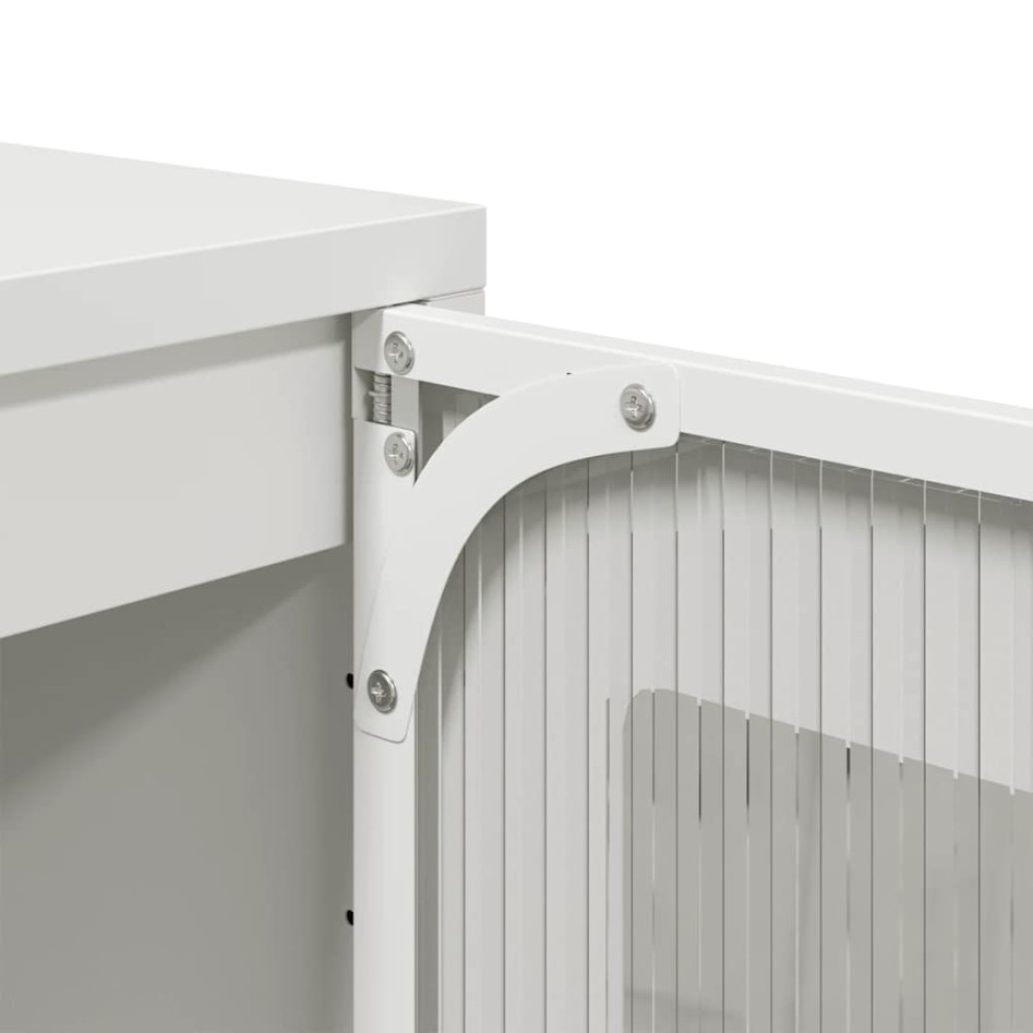 Aparador de acero blanco 68x39x123