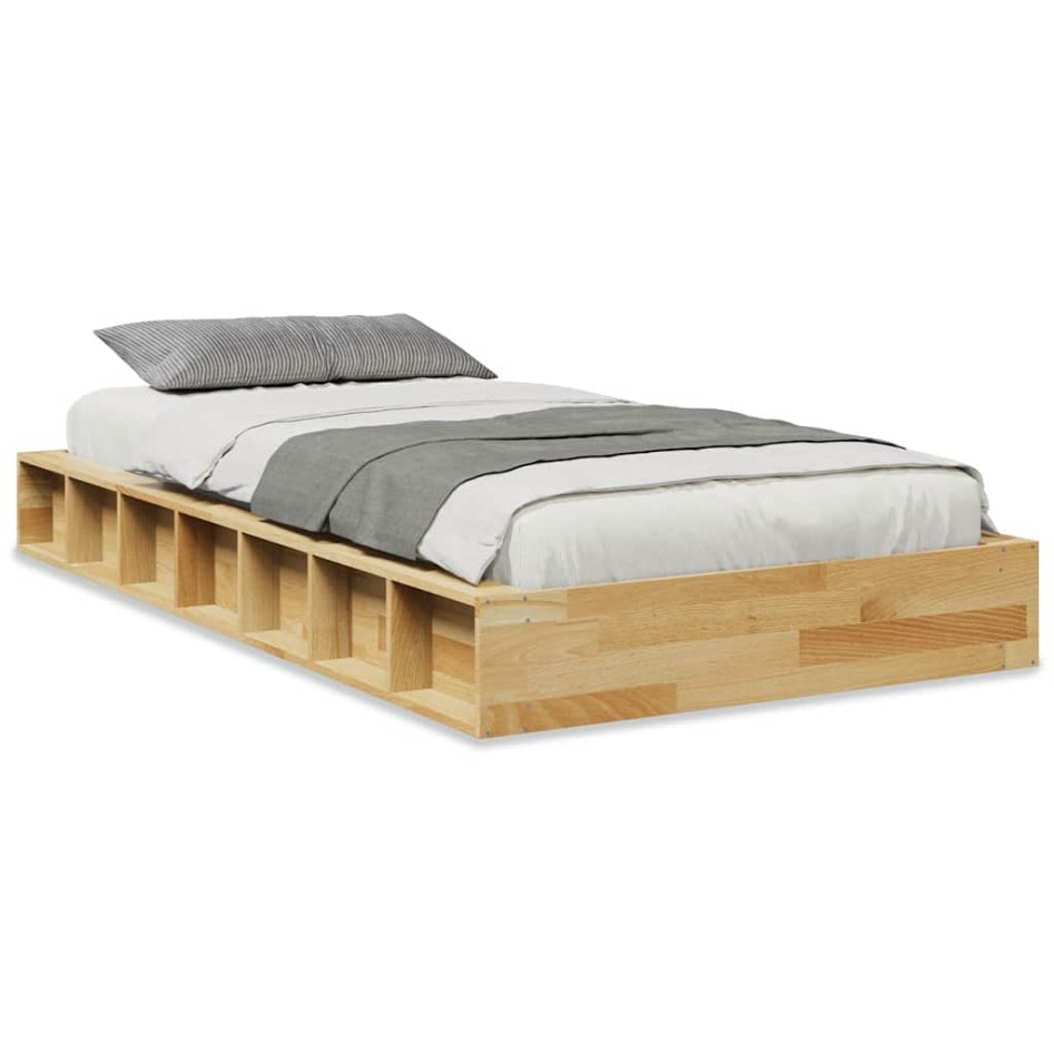Estructura de cama sin colchón 90x200 cm madera maciza