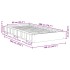 Estructura de cama sin colchón 90x200 cm madera maciza