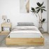Estructura de cama sin colchón 90x190 cm madera maciza