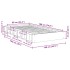 Estructura de cama sin colchón 90x190 cm madera maciza