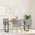 Sillas de comedor 4 uds tela gris