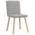 Sillas de comedor 4 uds tela gris