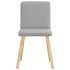 Sillas de comedor 4 uds tela gris