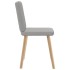 Sillas de comedor 4 uds tela gris