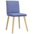 Sillas de comedor 4 uds tela azul