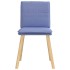 Sillas de comedor 4 uds tela azul