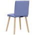 Sillas de comedor 4 uds tela azul