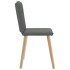 Sillas de comedor 6 unidades tela gris