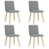 Sillas de comedor 4 unidades tela gris