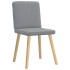 Sillas de comedor 4 unidades tela gris