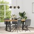 Sillas de comedor giratorias 4 unidades tela gris