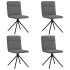 Sillas de comedor giratorias 4 unidades tela gris
