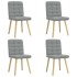 Sillas de comedor 4 unidades tela gris