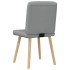 Sillas de comedor 4 unidades tela gris