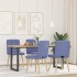 Sillas de comedor 4 uds tela azul