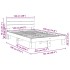 Estructura de cama con cabecero sin colchón 120x190