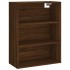 Aparador alto madera contrachapada marrón roble 69,5x34x180