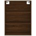Aparador alto madera contrachapada marrón roble 69,5x34x180
