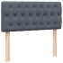 Cama box spring con colchón terciopelo gris oscuro 90x220