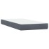 Cama box spring con colchón terciopelo gris oscuro 80x220