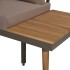 Juego muebles de jardín 4 piezas y cojines madera maciza