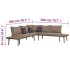 Juego muebles de jardín 4 piezas y cojines madera maciza
