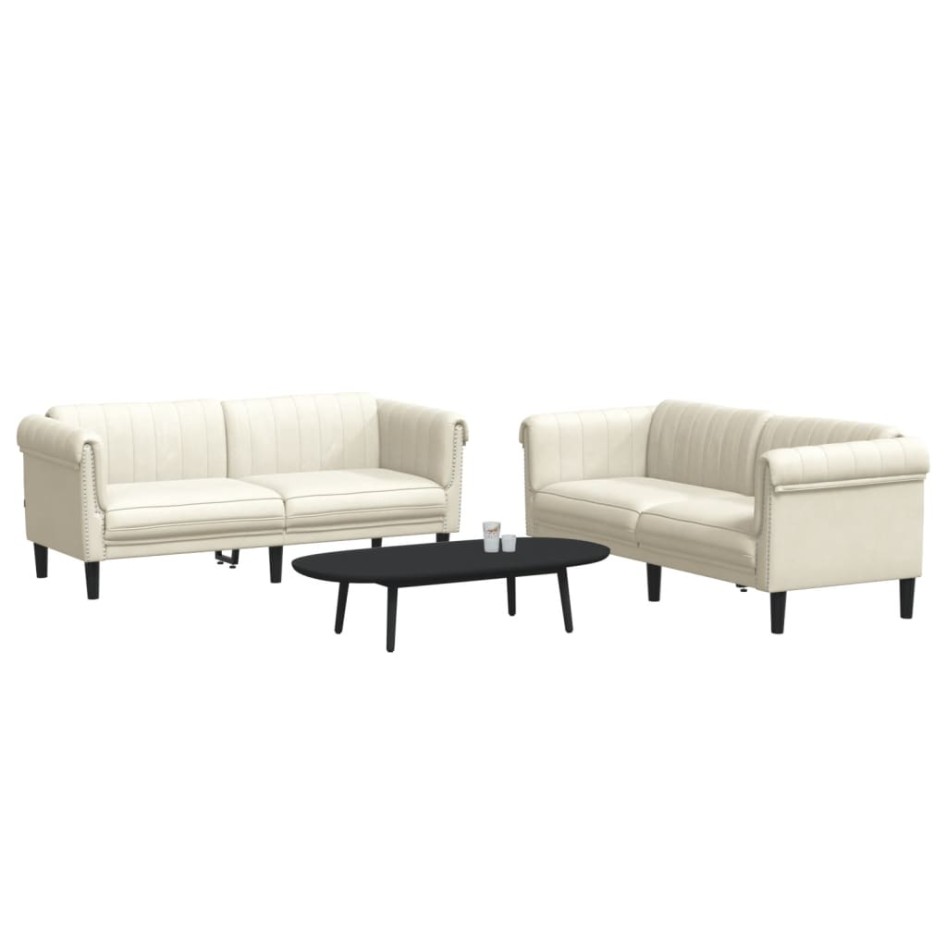 Juego de sofás 2 piezas terciopelo