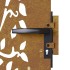 Puerta de jardín acero corten diseño árbol 85x200