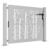 Puerta de jardín acero corten diseño bambú 105x105