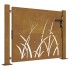 Puerta de jardín acero corten diseño hierba 105x80