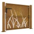 Puerta de jardín acero corten diseño hierba 105x80
