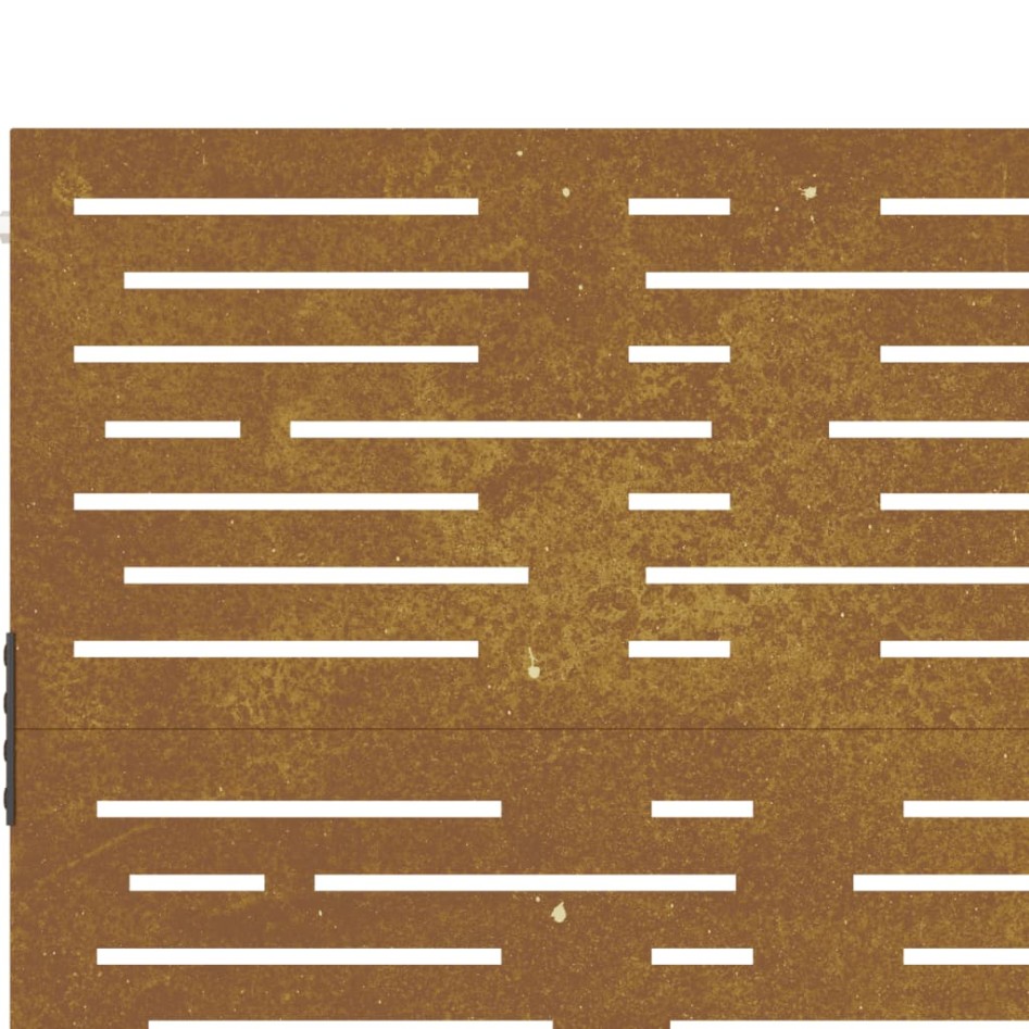 Puerta de jardín acero corten diseño cuadrado 85x100