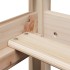 Set de sofá cama y banco con techo madera maciza pino 90x190