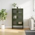 Aparador de acero verde oliva 68x39x123