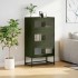 Aparador de acero verde oliva 68x39x123