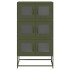 Aparador de acero verde oliva 68x39x123