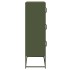 Aparador de acero verde oliva 68x39x123