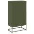 Aparador de acero verde oliva 68x39x123