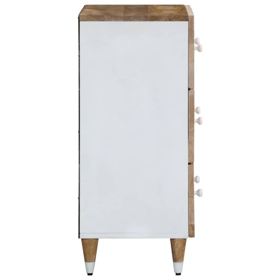 Aparadores 2 uds de madera maciza de mango 60x33,5x75