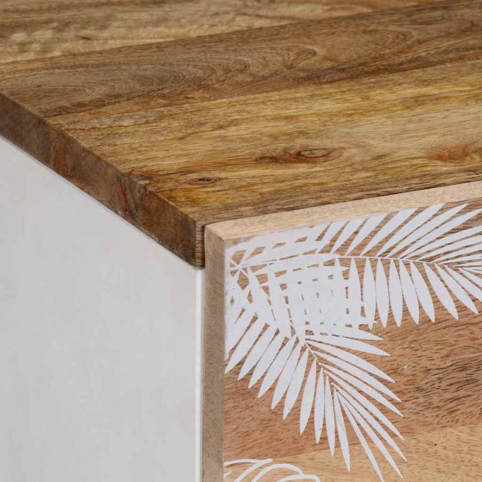 Aparadores 2 uds de madera maciza de mango 60x33,5x75