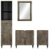 Conjunto de muebles de baño 4 piezas madera maciza de